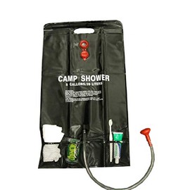 SunnCamp Platinum 20ltr Solar Shower with Storage Pockets - Black