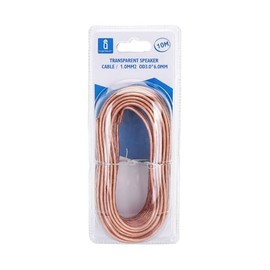 VoltShine 10m Red Clear Speaker Cable Ideal for Connecting Audio Systems and Improving Sound Quality