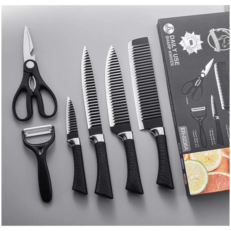 Yooshi Set Cuchillos Acero Inoxidable Cocina Profesionales Pelador
