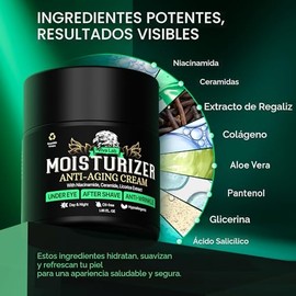 Crema Hidratante Facial Anti-Envejecimiento para Hombres - Loción Ligera para Después del Afeitado para Hombres - Cuidado de la Piel Hidratante de Día