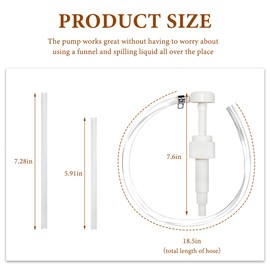 KVAEY 10 CC Fluid Pump for Quart Bottles, Automotive Quart Bottle Hand Pump with Flexible Tube, Fluid Pump Transfer Gear Oil Transmission and Differential Fluid, Car Accessories