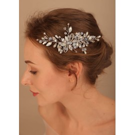 Denifery Bride Wedding Hair Comb Crystal Bridal Hair Accessories Rhinestone Hair Piece for Women and Girls
