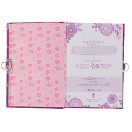 Secret Diary with Lock/Keys, Girls Interactive Christian Purple/Pink Journal with Writing Prompts Teen, Tween God’s Princess 1 Peter 2:9 Bible Verse