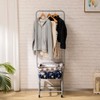 ALIMORDEN Laundry Cart with Clothes Rack, Rolling Laundry Butler with