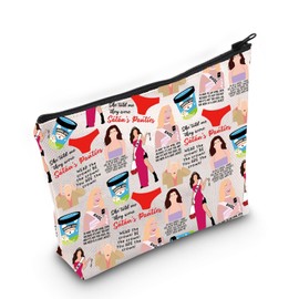 MEIKIUP Congeniality Movie Inspired Gift Comedy Movie Lover Makeup Bag The Perfect Date April 25th Quote Makeup Bag (Miss bag)