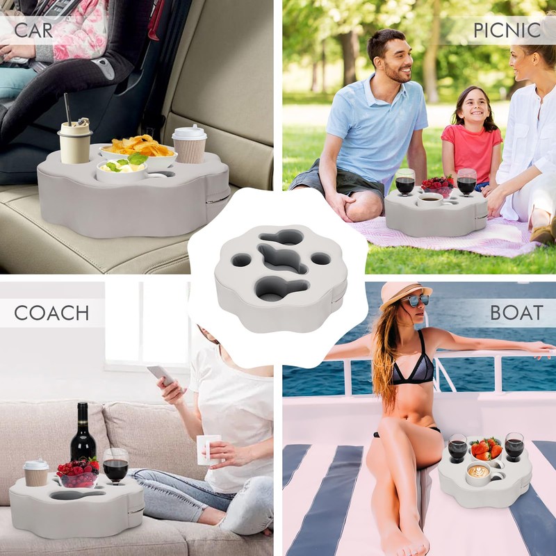 IGOHEALS Couch Cup Holder Pillow - Couch Drink Holder Sofa