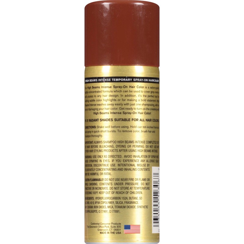 High Beams Intense Temporary Spray On Hair Color, Brown, 2.7