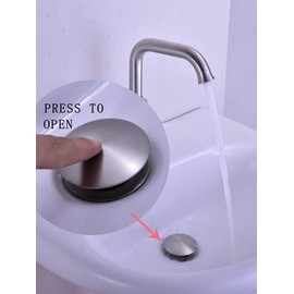 GORDEE Bathroom Sink Stopper P-Trap Complete Set Adjustable Bottle Trap Solid Brass Sink Drain Kit Tube and Pop Up Drain Stopper Set with Overflow, Brushed Nickel Silver
