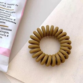 Hair tie spring hairband hair tie coffee / 머리끈 스프링 머리헤어밴드 헤어끈 커피