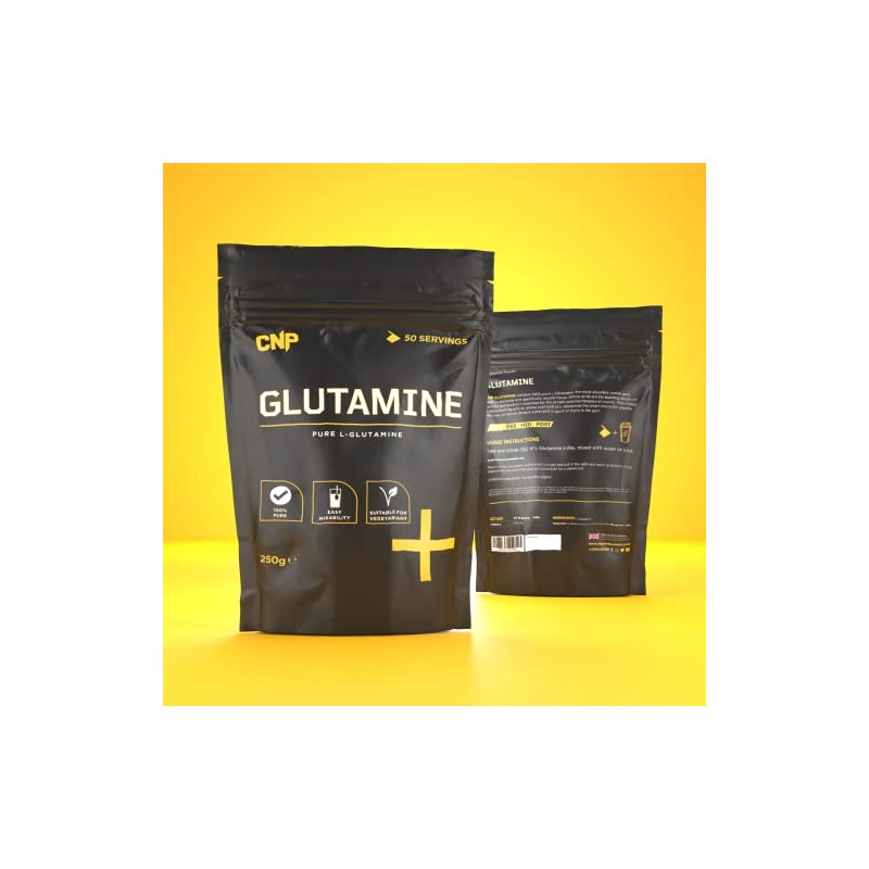 CNP Professional Glutamine, 100% Pure L-Glutamine Powder, 250g Pouch