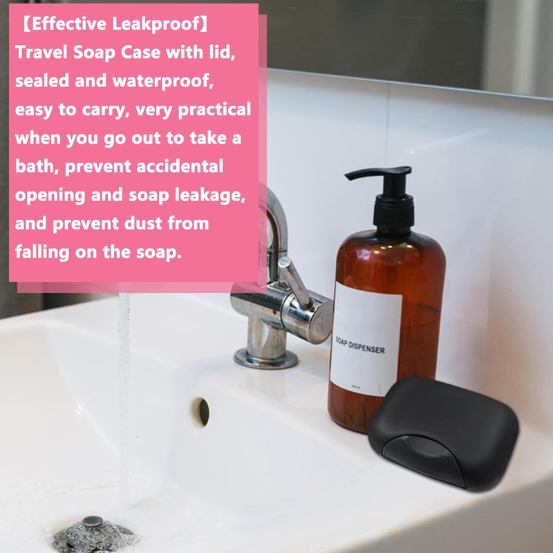 4 Pcs Soap Holder Soap Dish Travel Soap Case,Soap Dish