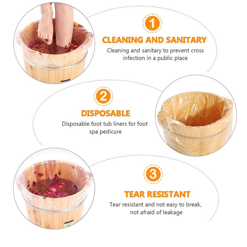 100 pcs Foot Basin Liners for Ionic Detox Foot Tub,