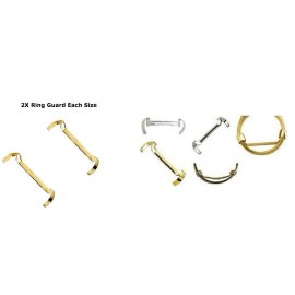 anaporium 2x White/Yellow Gold Filled Ring Guard Size Adjuster-FOR custom fit Ring Guard - Yellow, MEDIUM-2X