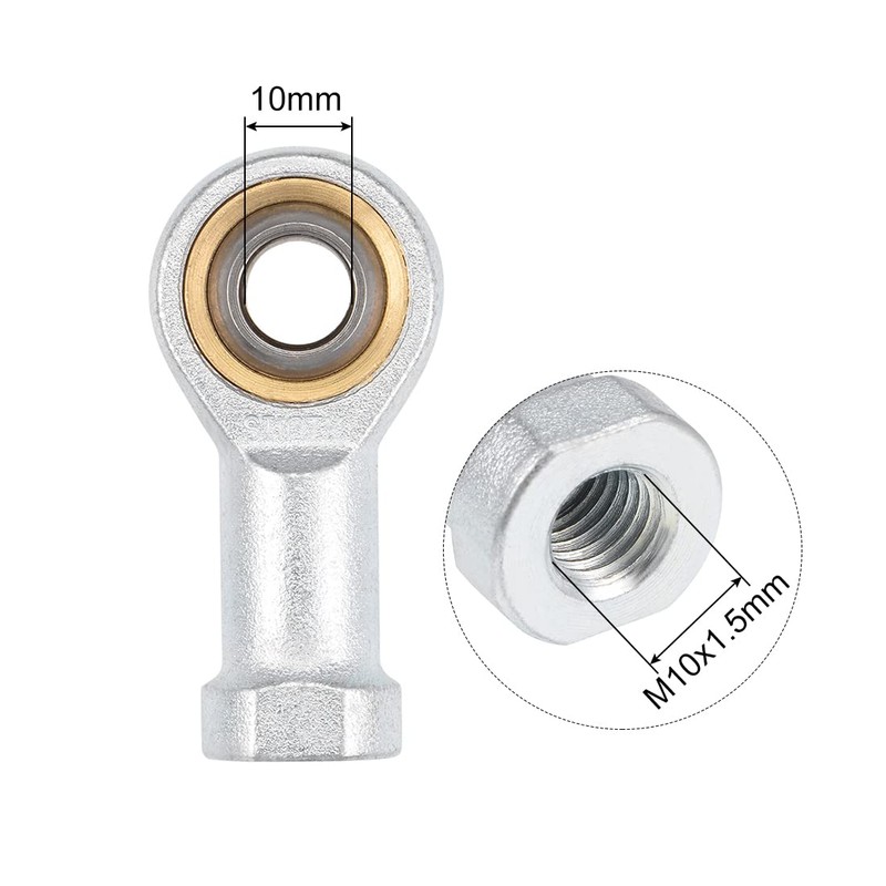 sourcing map 10mm Rod End Bearing M10x1.5mm Rod Ends Ball