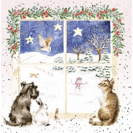 Wrendale Designs by Hannah Dale - Joy To The World - Christmas Card Set - Pack of 8