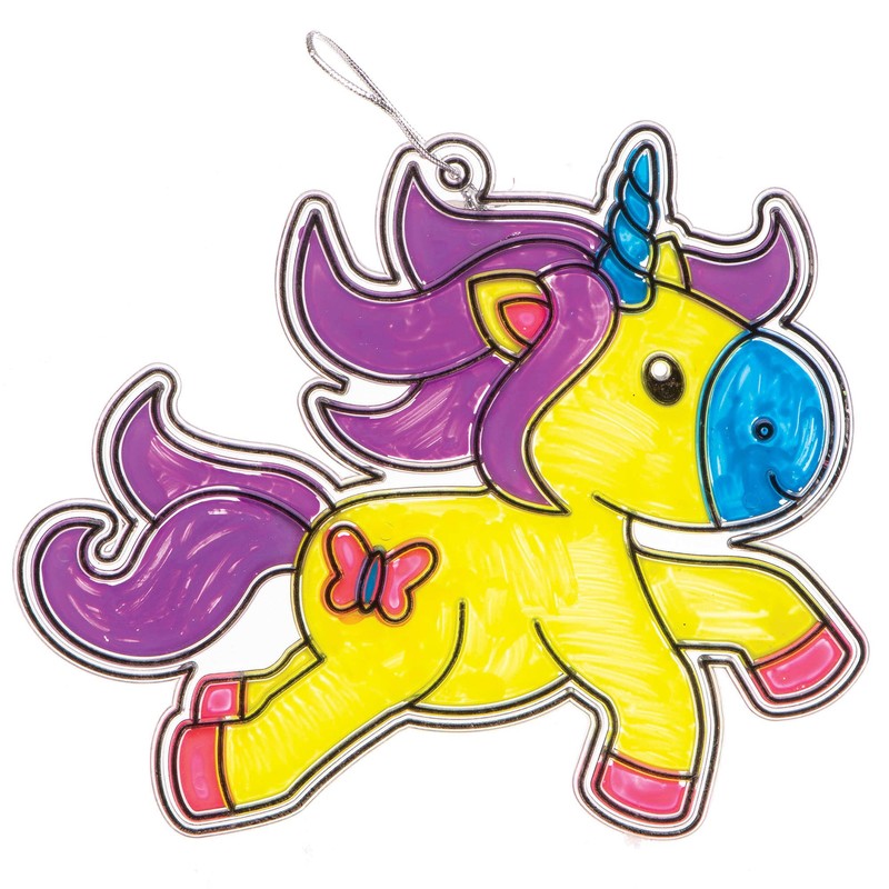 Baker Ross AR384 Unicorn Suncatcher Decorations (Pack of 8)