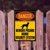Berger Picard de Picardie Dog Sign Danger Security System Door