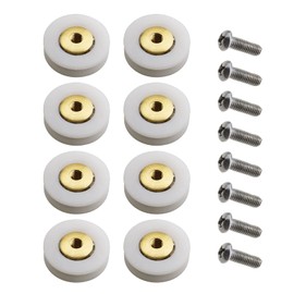 YINETTECH 8 x Single Shower Door Roller V Groove 19mm Rollers with M4 Screws