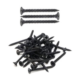 IMScrews 200pcs #6x1-3/4" Flat Head Phillips Drywall Screws Fine Thread Sharp Point Wood Screw, Carbon Steel 1022A, Black Phosphate