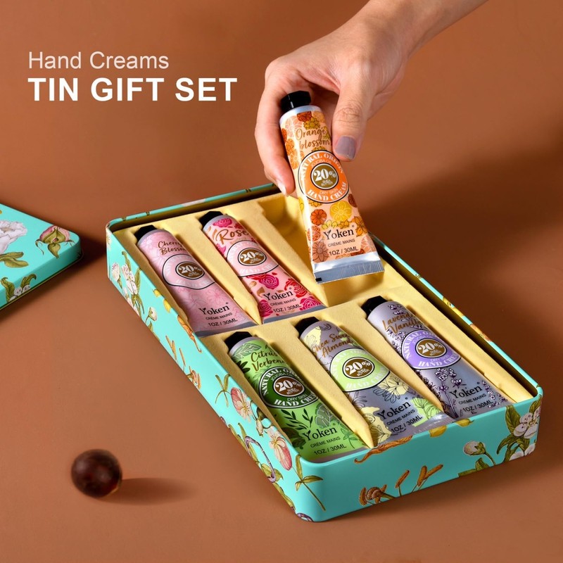 Yoken Shea Butter Hand Cream Gift Set, 6 Soothing Moisturizing