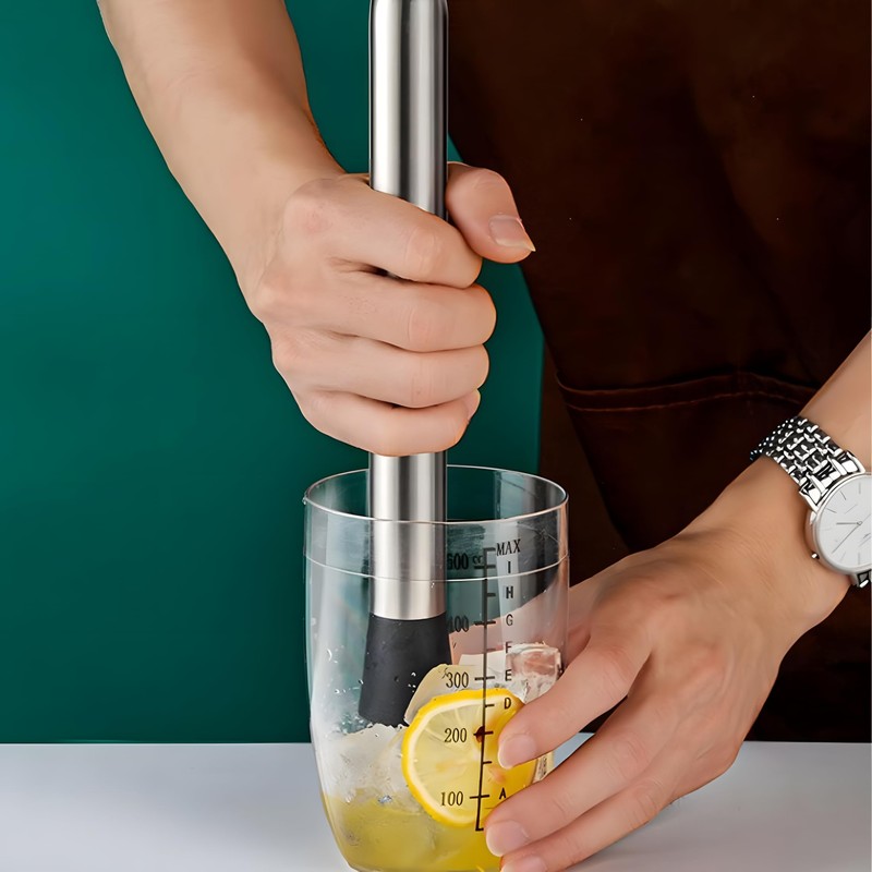 Cocktail Strainer Barware Cocktail Muddler,Cocktail Stirrer, Stainless Steel Stirrer, Lime