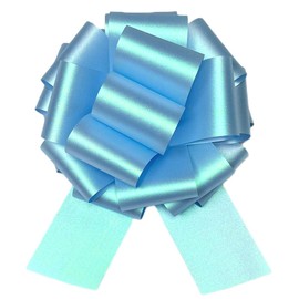 12 Inch Large Shimmering Pearlescent Gift Bow - 1Pcs Giant Decorative Bow for Christmas Gifts, Bicycle, Refrigerator, New House, Party Decorations & Gift Packaging (Shimmering Pearlescent-Sky Blue)