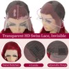 Burgundy Lace Front Wigs Human Hair Body Wave Lace Front