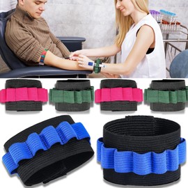 6 Pack Phlebotomy Tube Holder Wristband Blood Draw Tube Bracelet Strap Blood Draw Kit Phlebotomy