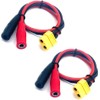 JIECHUN 2Pcs XT60 Female to 4mm Banana Bullet Female Connector