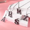 Kjiasiw Initial Necklaces for Women A-Z Pendant Necklace Silver Plated