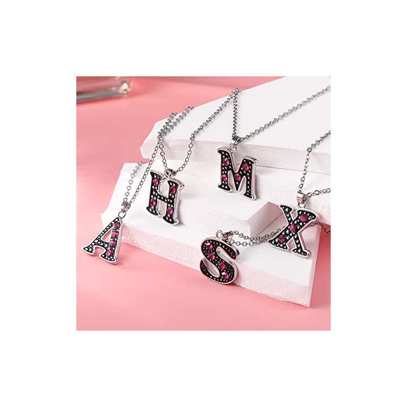 Kjiasiw Initial Necklaces for Women A-Z Pendant Necklace Silver Plated