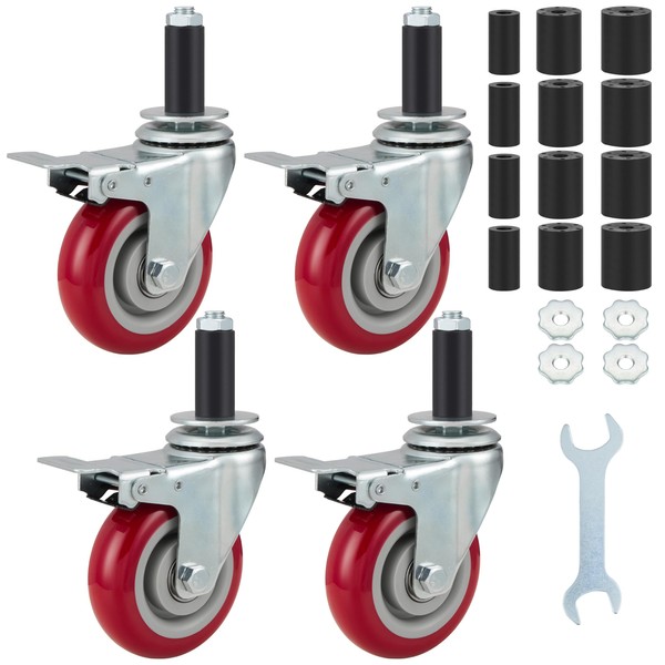 Finnhomy 4 Inch Prep Table Caster Wheels Set of 4