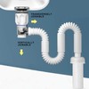 QruiLanTu Bathroom Sink Drain Kit Flexible Expandable P-Trap Sink Drain