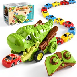 DINOTRONIC Remote Control Dinosaur Car Toy Eat Magnetic Cars for Kids 3-7