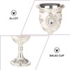 Gatuida 2pcs Goblets with Flower Pattern Elegant Alloy Cups for