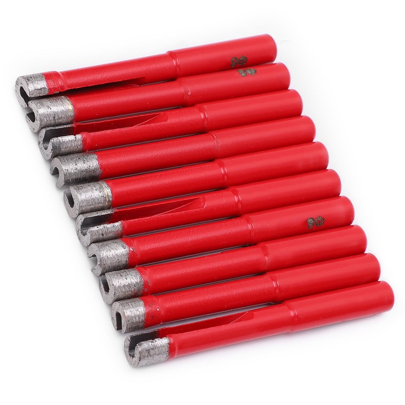 10Pcs Diamond Drill Bit Flat Tooth Ceramic Tile Marble Hole