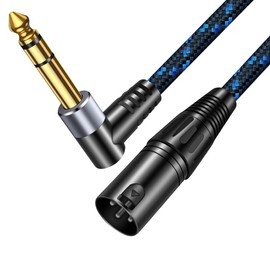 Hanprmee XLR Male to 1/4 Cable3Ft，Balance 6.35mm TRS Plug to 3-pin XLR Male, Quarter inch TRS Male to XLR Male Mic Cable for Power Speaker, Mixer, Amplifier and More (3FT)
