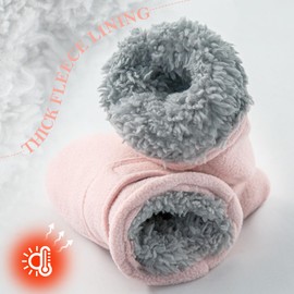 RAOEXI Toddler Infant Winter Mittens Lined with Fleece Easy-on Baby Boy Girls Warm Gloves Outdoor (A-Pink, XL (4-7 Years))