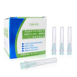 Knixxo 100 piezas de 32 accesorios de laboratorio Gague de 0.157 in, suministros sellados individualmente