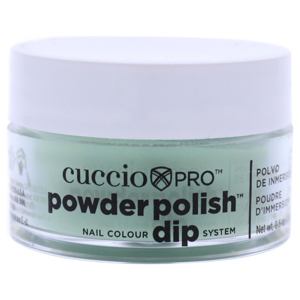 Cuccio Pro Powder Polish Dip - Grassy Green - Nail Lacquer for Manicures & Pedicures, Easy & Fast Application/Removal - No LED/UV Light Needed - Non-Toxic, Odorless, Highly Pigmented - 0.5 oz