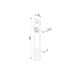 Locinox Stainless Steel Long Plate for Hybrid Mortice Locks Gates Lock Wing