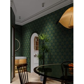 Heroad Peel and Stick Wallpaper Green Wallpaper Tropical Jungle Forest Wallpaper Dark Green Wallpaper Peel and Stick Boho Contact Paper for Cabinets Shelf Liner Vinyl Roll Self Adhesive 393"x17.3"