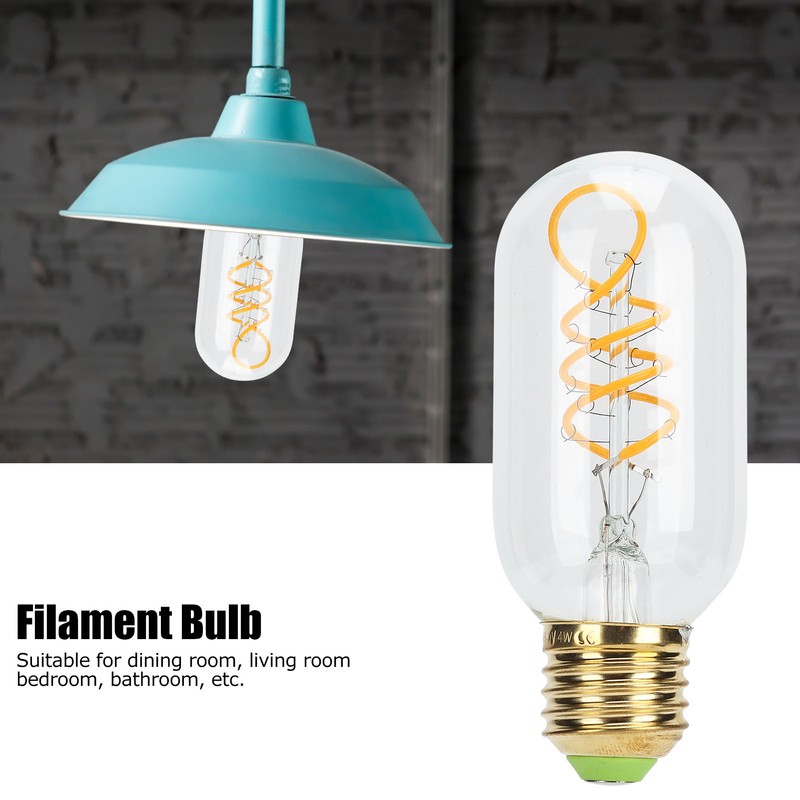 LED Bulb Double Spiral Antique Flexible Filament Retro Decoration E27