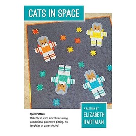 Elizabeth Hartman Cats in Space Quilt Pattern by