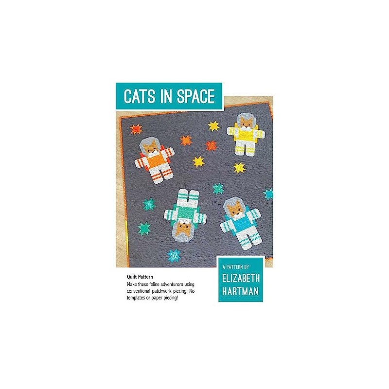 Elizabeth Hartman Cats in Space Quilt Pattern by