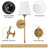 Bsmathom Wall Sconces Sets of 2, Hardwired Classic Brushed Brass