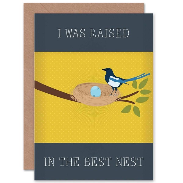 CARD GREETING MOM MUM MOTHER BEST NEST MAGPIE