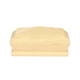 Jackson Woodturners Oak Half Pyramid Cap – Recessed to Fit 90mm x 43mm Half Newel Post – Unfinished Solid Oak Stair Part 120mm x 60mm x 53mm