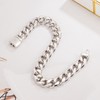 H&Beautimer Fashion 925 Sterling Silver Classic Cuban Chain Bracelet 10mm-7