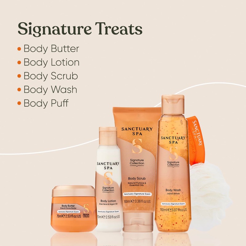 Sanctuary Spa Signature Treats Gift Set, Vegan, Gift For Women,